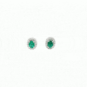 綠寶石鑽石耳環