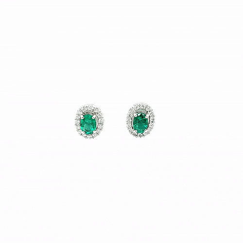 綠寶石鑽石耳環