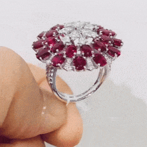 紅寶石鑽石戒指