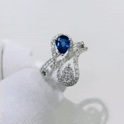 藍寶石情侶戒指