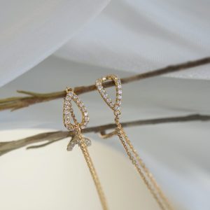 💎 水滴鑽石款耳線 流線的設計更能展現美態